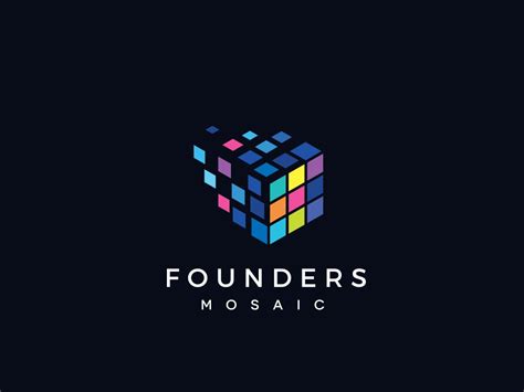 Founders Mosaic Logo Design By Slobodan Gajinov Coding Logo Negative