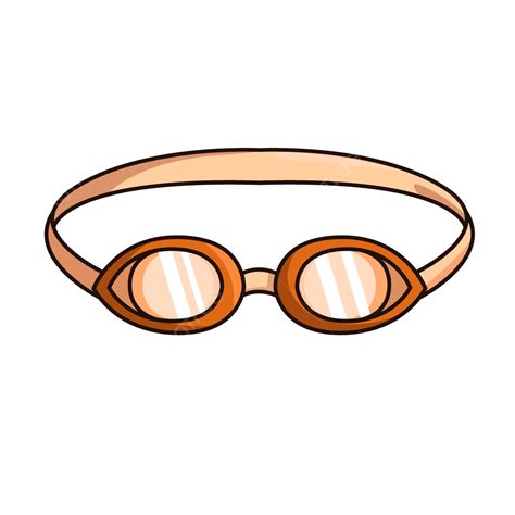 Swimming Goggles Clipart Transparent Png Hd Orange Swimming Goggles