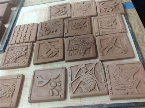 Low Relief Tile Carving Mcmurray Art Room Clay Art Projects