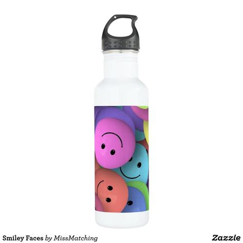 Smiley Faces Water Bottle Bottle Water Bottle Water