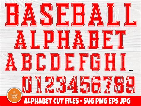 Baseball Font Svg Cut Files Letters And Numbers Svg Etsy Canada