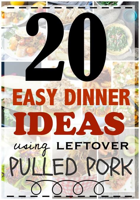 If you're lucky enough to have leftovers, skip the simple. 20 Easy dinner ideas using leftover pulled pork | Pulled pork recipes, Leftover pork, Recipe ...