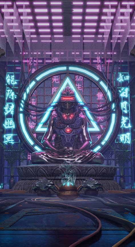 Cyberpunk Temple By Xixin Guo Rcybermonk