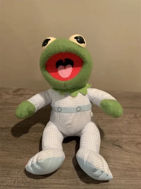 Vintage 1984 Muppet Babies Baby Kermit Frog Plush Hasbro Jim Henson