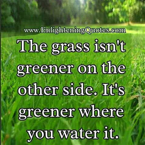 The Grass Isnt Greener On The Other Side Motivational Quotes For Life Inspirational Words