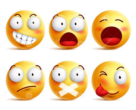Smileys Vector Set Smiley Face Icons Or Emoticons With Facial