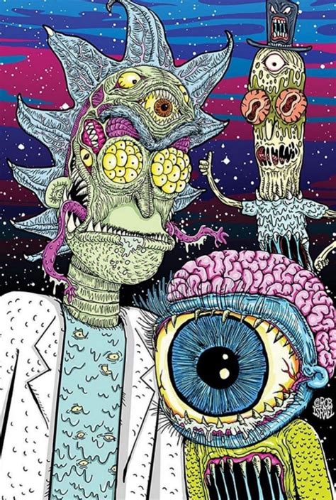 Pin By Em🌦 On Click Here If Your Bored Psychedelic Art Rick And