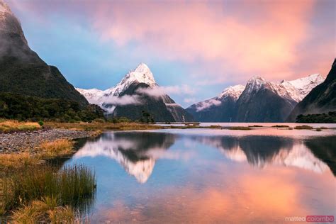 Iconic View Of Milford Sound At Sunrise New Zealand Royalty Free Image