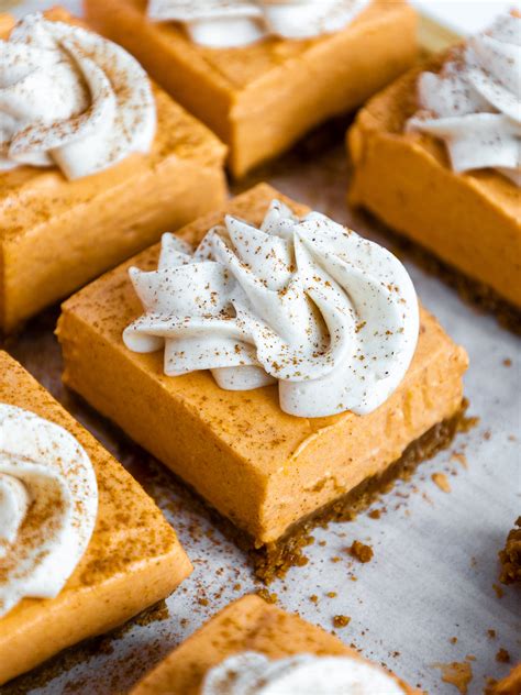 No Bake Pumpkin Cheesecake Bars Easy Fool Proof Recipe