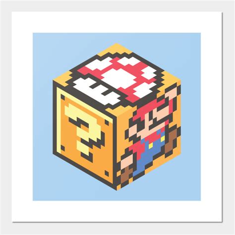 Super Mario Cube Mario Posters And Art Prints Teepublic