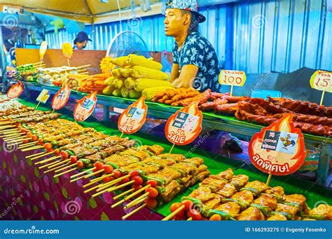 Popular Thai Foods Bangla Market Patong Beach Phuket Thailand