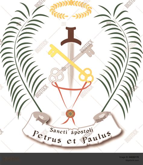 St Peter Paul Apostles Symbol Vector And Photo Bigstock