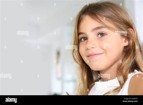 Portrait Of Cute 6 Year Old Girl Stock Photo Alamy