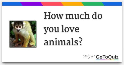 How much do you love animals?
