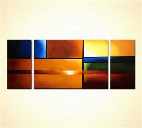 Painting For Sale Triptych Abstract Canvas 3345