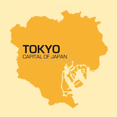 A hand drawn, illustrated tourist map of japan for an abta magazine travel supplement showing some of the special places you can see. Simple Outline Map Of The Japanese Capital Tokyo Stock Vector - Illustration of silhouette ...