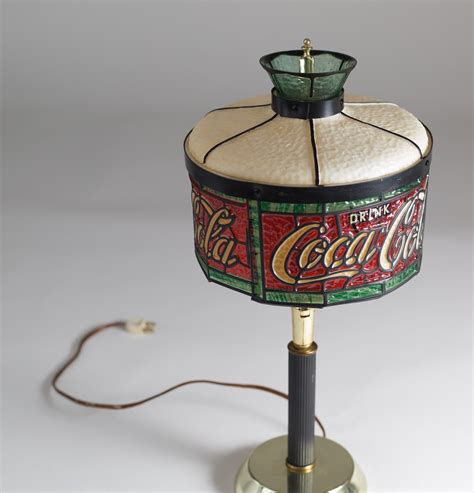 Vintage Coca Cola Lamp Red Green And Gold Coloured Plastic Coke Lamp
