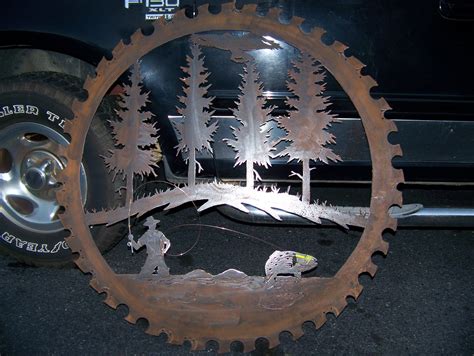 48 Inch Saw Blade Cut With A Plasma Cutter Metal Tree Wall Art Scrap