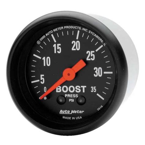 Autometer 2616 Z Series Mechanical Boost Gauge35 Psi2 116 Inch
