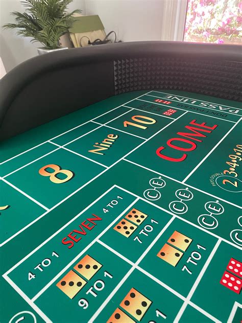 Off The Diamond Wall Craps Table With Folding Legs Etsy