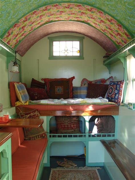 Great Vardo Interior Love The Colors Gypsy Wagon Interior Gypsy