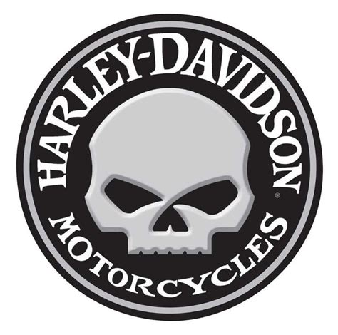 Harley Davidson Embossed Willie G Skull Button Round Tin