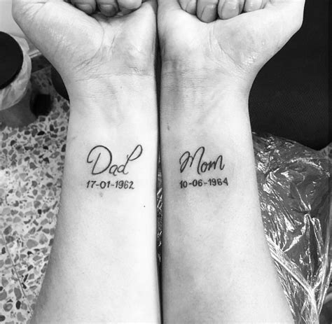 Dad And Mom Mom Tattoos Tattoos For Dad Memorial Strength Tattoo