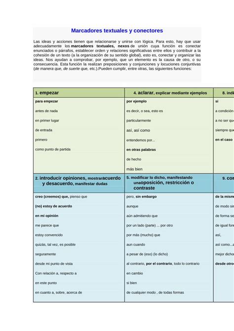 PDF Marcadores Textuales Y Conectores DOKUMEN TIPS