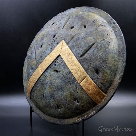 Ancient Greek Spartan Shield King Leonidas Shield With Greek Letter L