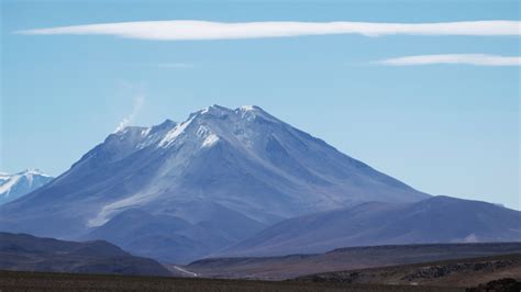 Mountain And Volcano With Snow Capped In The Landscape Image Free