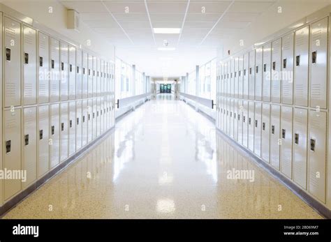 Empty School Hallway Stock Photo Alamy