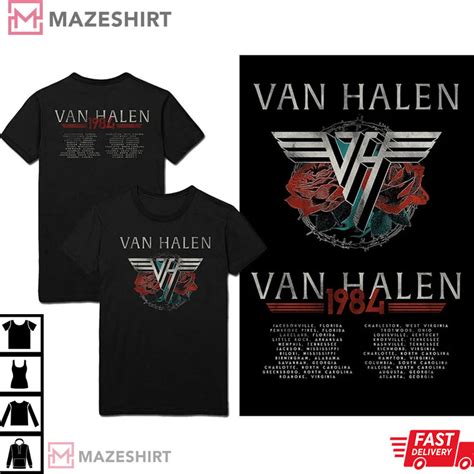Van Halen Adult 1984 Tour T T Shirt