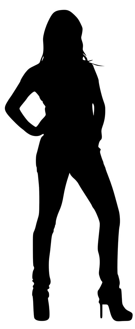 30 Woman Silhouettes Png Transparent