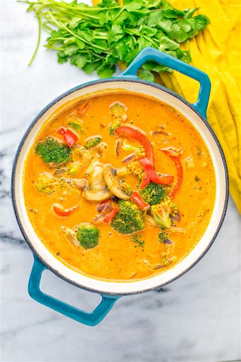 Red Curry Coconut Soup Contentedness Cooking