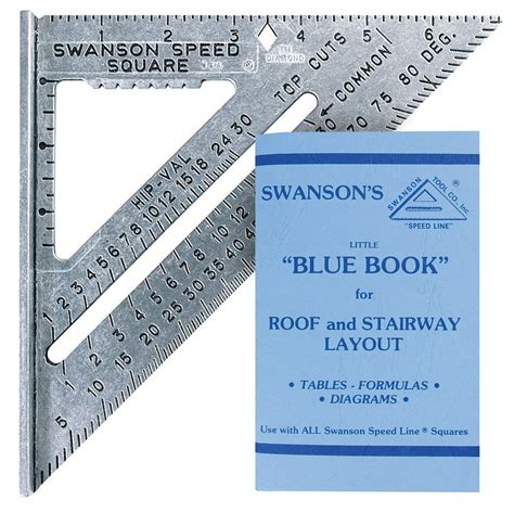 Swanson 7 Speed Roofing Rafter Square With Blue Instruction Book