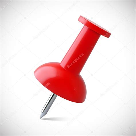 Red Push Pin Isolated Stock Vector Image By ©jizo 76958027