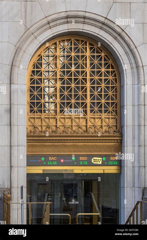 Entrance To New York Stock Exchange At 11 Wall Street Showing Digital