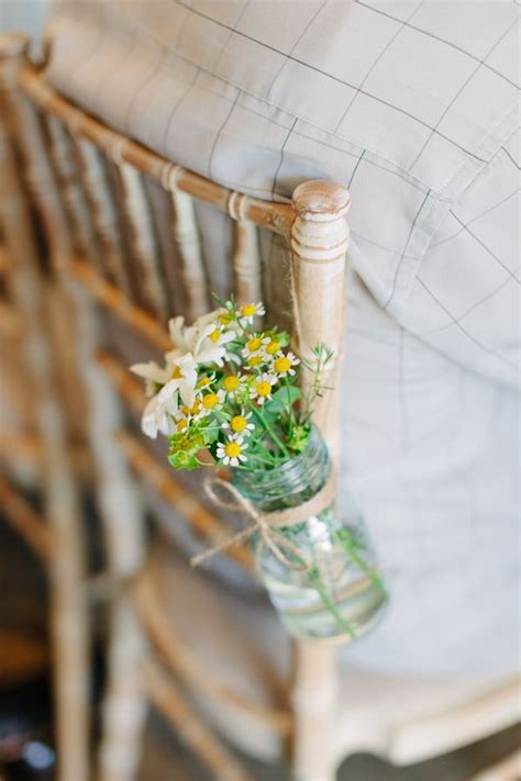 Natural Rustic Daisy Filled Wedding Outdoor Wedding Tables Wedding