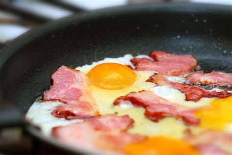 Fried Bacon With Eggs Picture Image 6286645