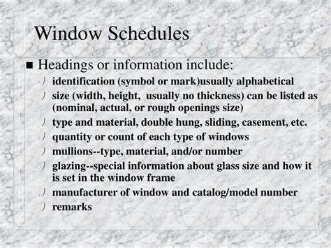 Architectural Graphics 101 Window Schedules Life Of An Architect