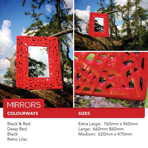 Fused Glass Mirrors Available In Many Colourways And Sizes