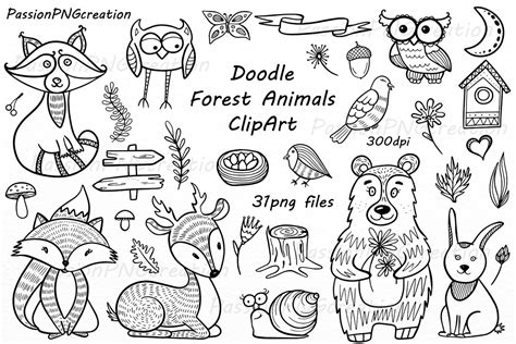 Check spelling or type a new query. Animals black and white clipart forest pictures on ...