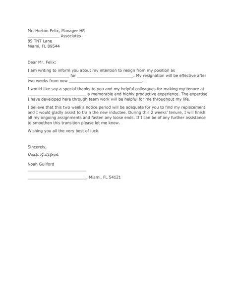 40 How To Write A Resignation Letter Sample Letter Reference