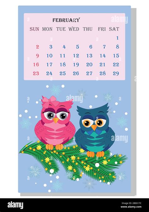 Cute February 2021 Calendar Clipart You Can Customize The Editable