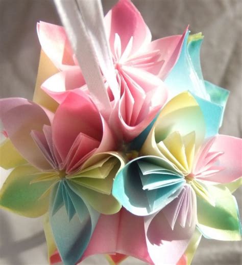 Pastel Origami Christmas Ornament Aftcra