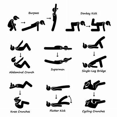 Stick Figure Exercise Workout Fitness Training Pictogram