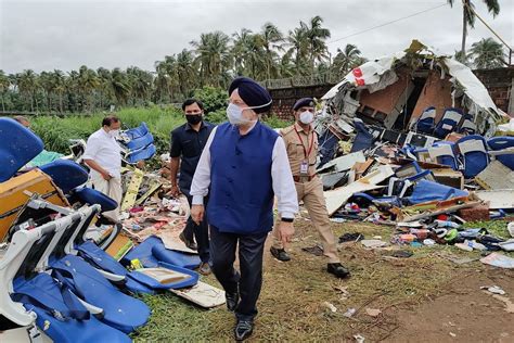 Aviation Minister Visits Kozhikode Airport Takes Stock Of Relief Work