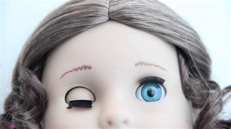how to close your ag dolls eyes while standing youtube