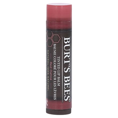 Burts bees 100% natural tinted lip balm, red dahlia with shea butter & botanical waxes 1 tube. BURT'S BEES Tinted Lip Balm Red Dahlia 4.25 Gramm online ...