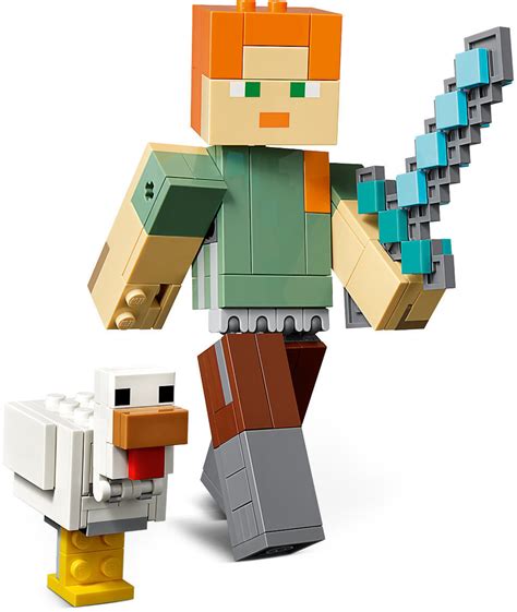 Lego Minecraft 21149 Minecraft Alex Big Fig With Chicken Mattonito